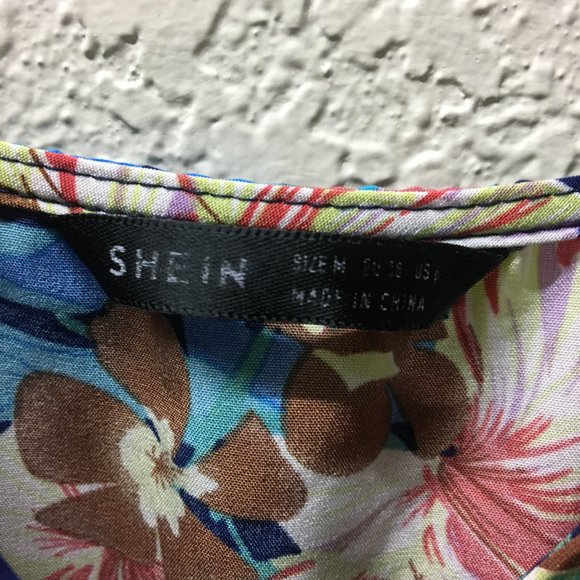 Jumper with blue tropical pattern - Picture 4 of 9